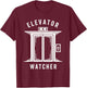 Elevator Watcher Lift Enthusiast Up Down Elevator Lover T-Shirt - T-Shirt | Maroon