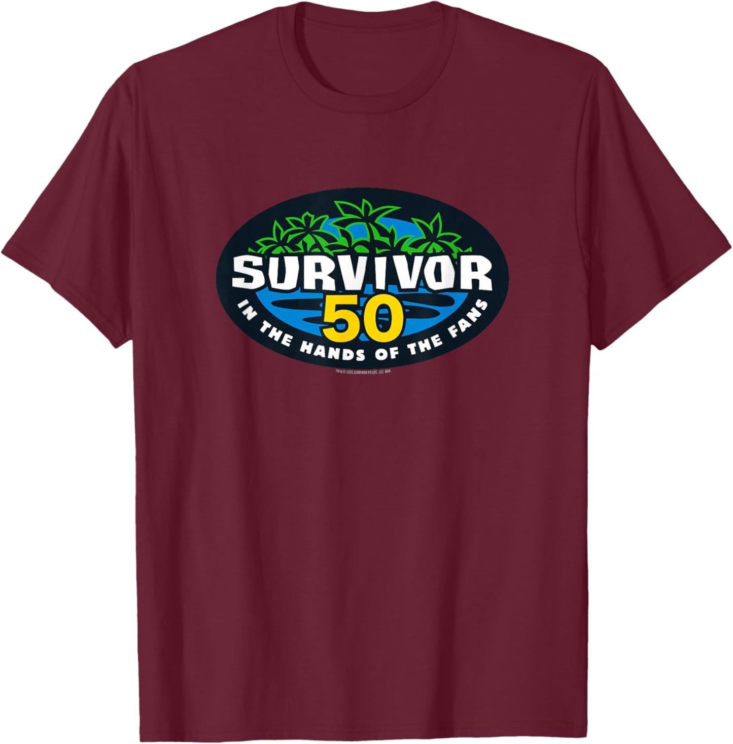 Survivor Season 50 Logo Officially Licensed T-Shirt - T-Shirt | Maroon