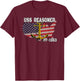 USS Reasoner FF-1063 Frigate Veterans Day Son Father Grandpa T-Shirt - T-Shirt | Maroon