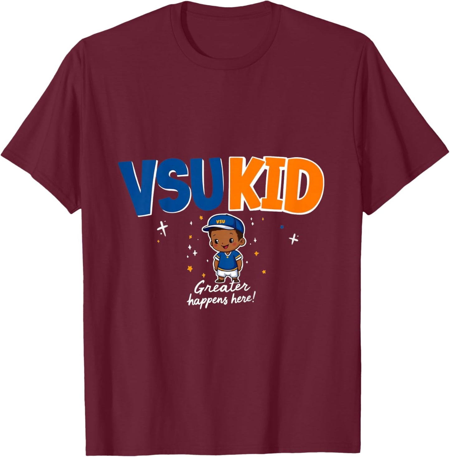 Kids VSU Kid Greater Happens Here HBCU 1882 T-Shirt - T-Shirt | Maroon