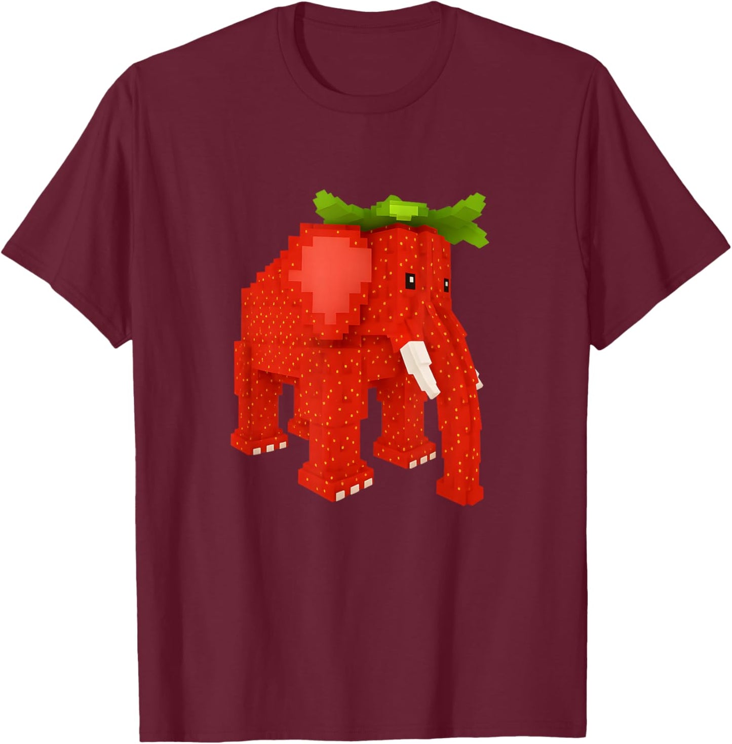 Strawberry Elephant Steal Brainrot Secret Rare Video Game T-Shirt - T-Shirt | Maroon