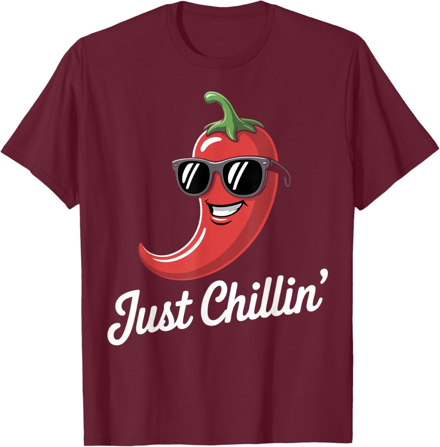 Chilihead Spicy Chili Cookout Hot Pepper T-Shirt - T-Shirt | Maroon