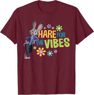 Disney Zootopia 2 Judy Hopps Hare for The Vibes Funny T-Shirt - T-Shirt | Maroon