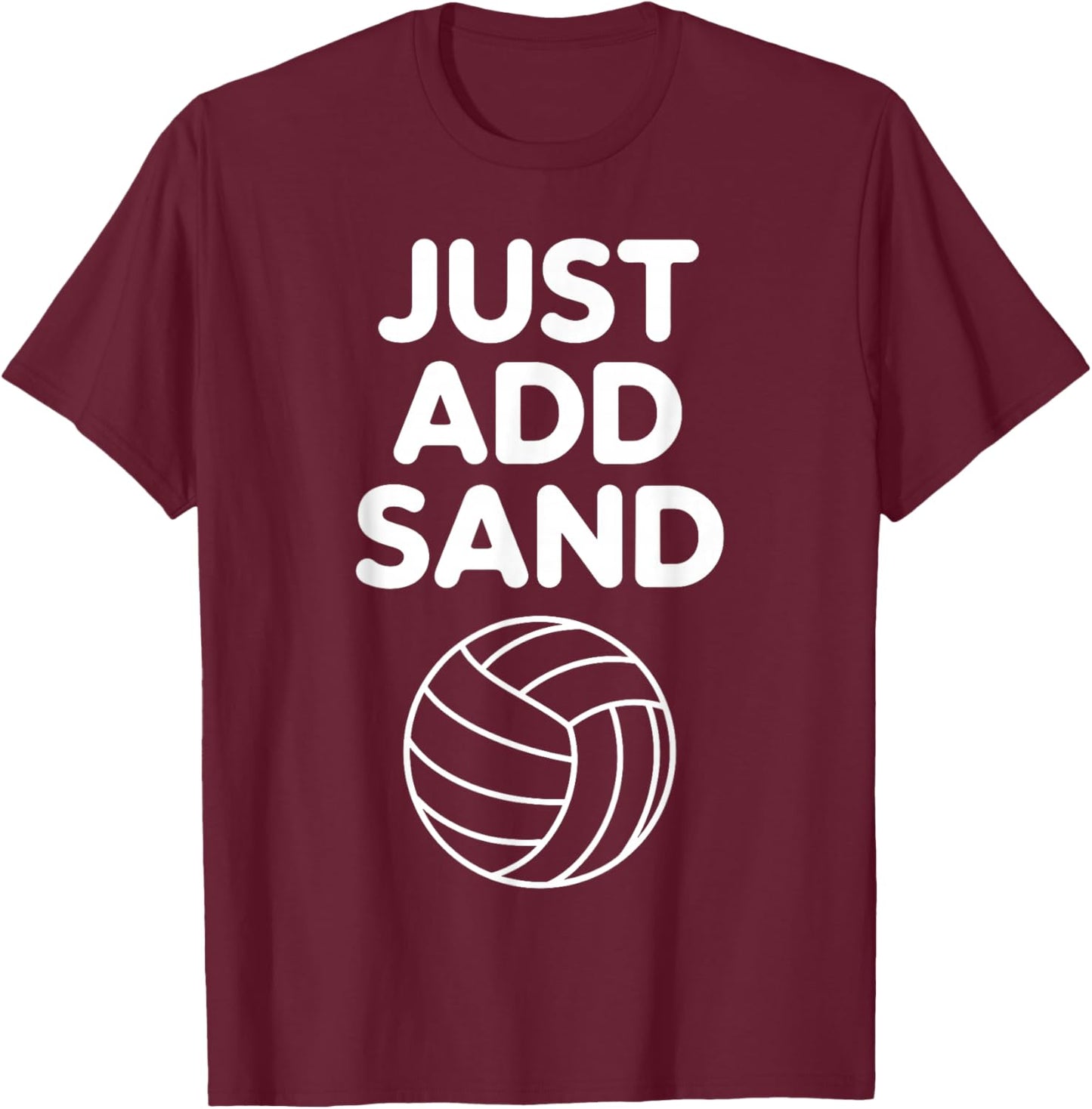 Funny Beach Volleyball Design Women Sand Volleyball T-Shirt - T-Shirt | Maroon