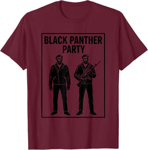 US Cities - Oakland California Black Panther Party Vintage T-Shirt - T-Shirt | Maroon