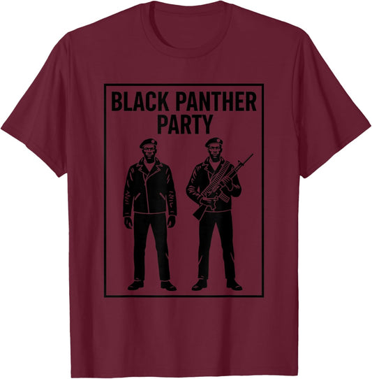 US Cities - Oakland California Black Panther Party Vintage T-Shirt - T-Shirt | Maroon