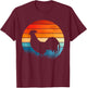 Retro Sunset Rooster Chicken Lover Gifts T-Shirt - T-Shirt | Maroon