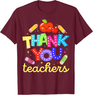 Thank You Teacher Appreciation Graduation Student Gift T-Shirt - T-Shirt | Maroon