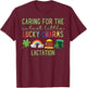 Caring for Cutest Little Lucky Charms Lactation St Patricks T-Shirt - T-Shirt | Maroon
