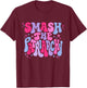 Smash The Patriarchy Retro 70s Feminist Women Empowerment T-Shirt - T-Shirt | Maroon