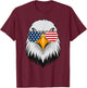 Eagle Animal Graphic with USA Sunglasses T-Shirt - T-Shirt | Maroon