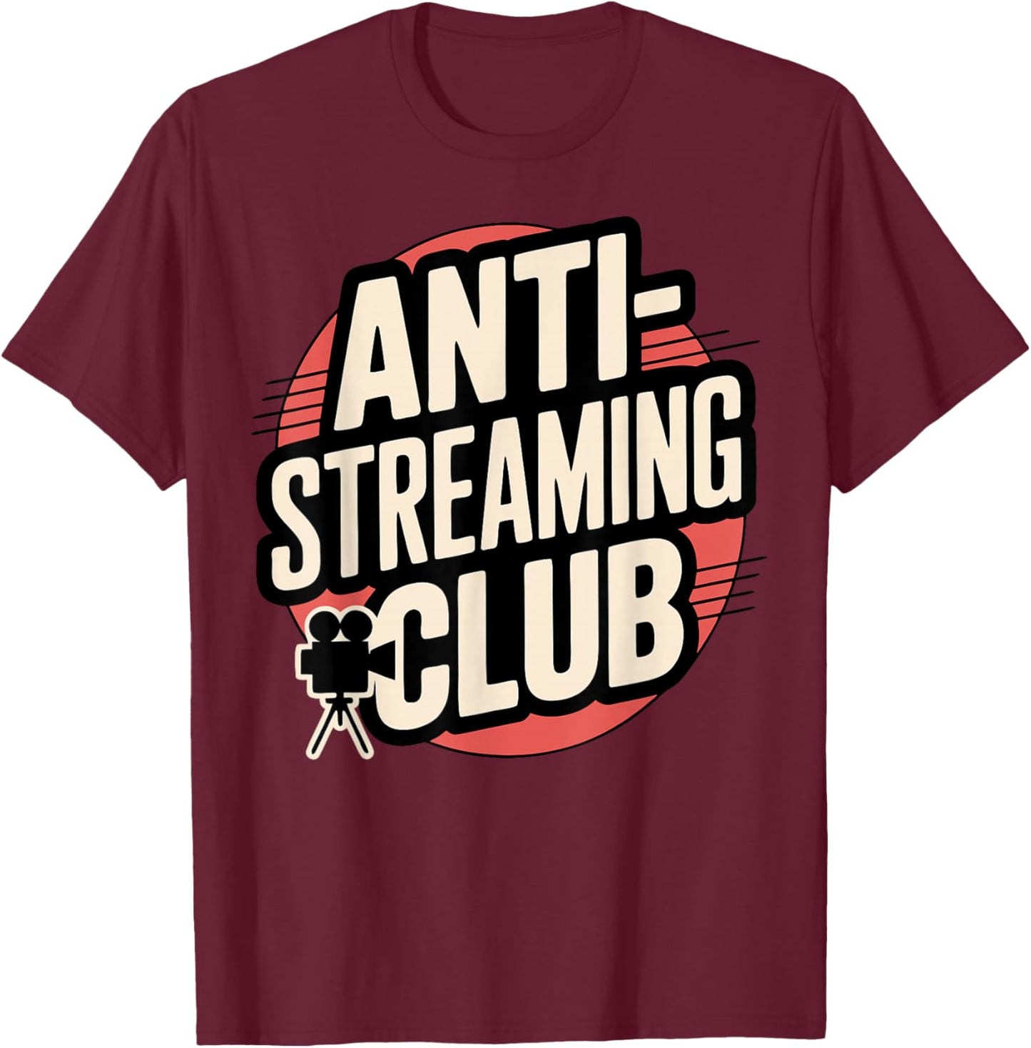 Funny Cinema Theater Movie Lover T-Shirt - T-Shirt | Maroon