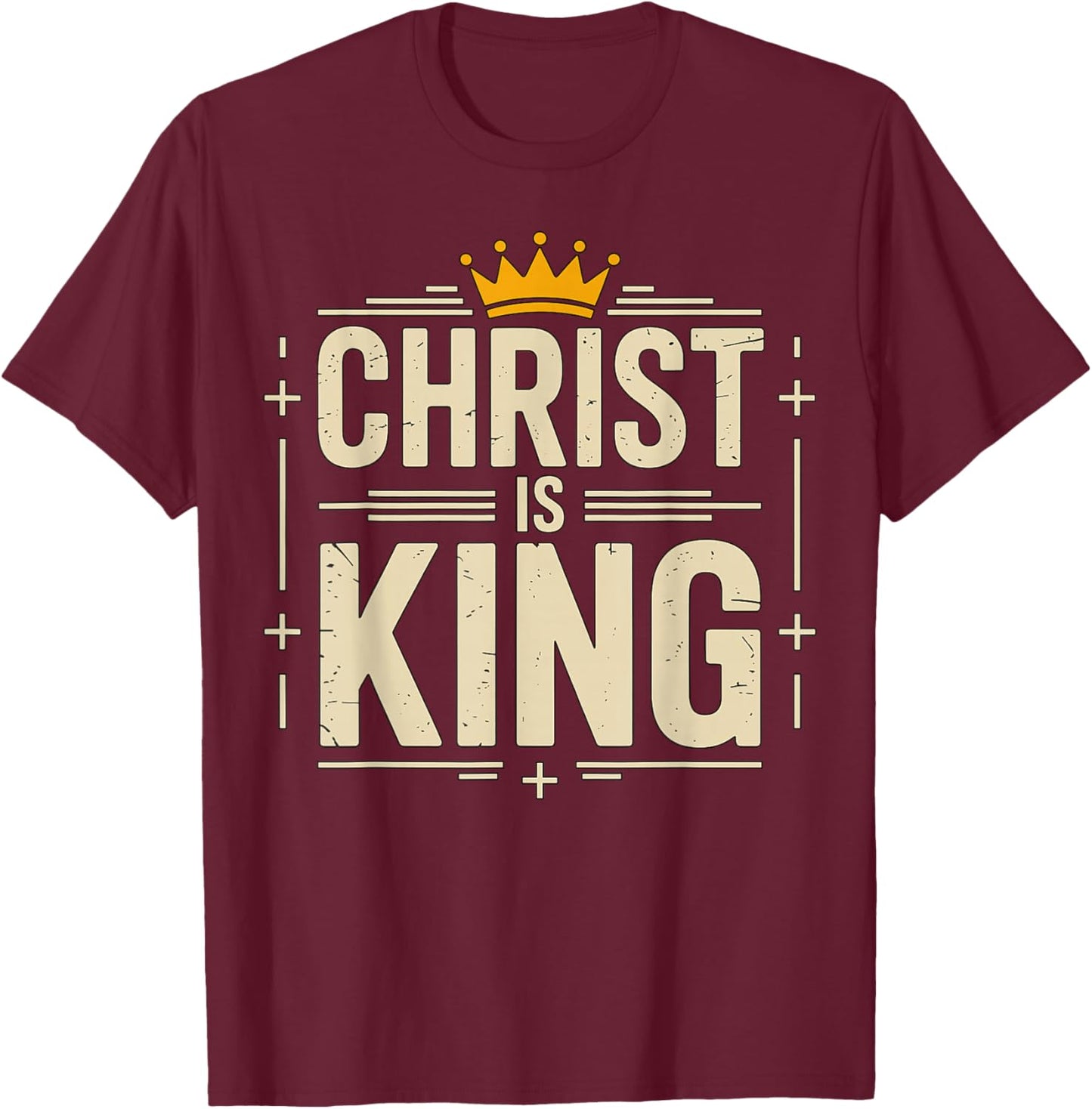 Christ is King Christian T-Shirt - T-Shirt | Maroon