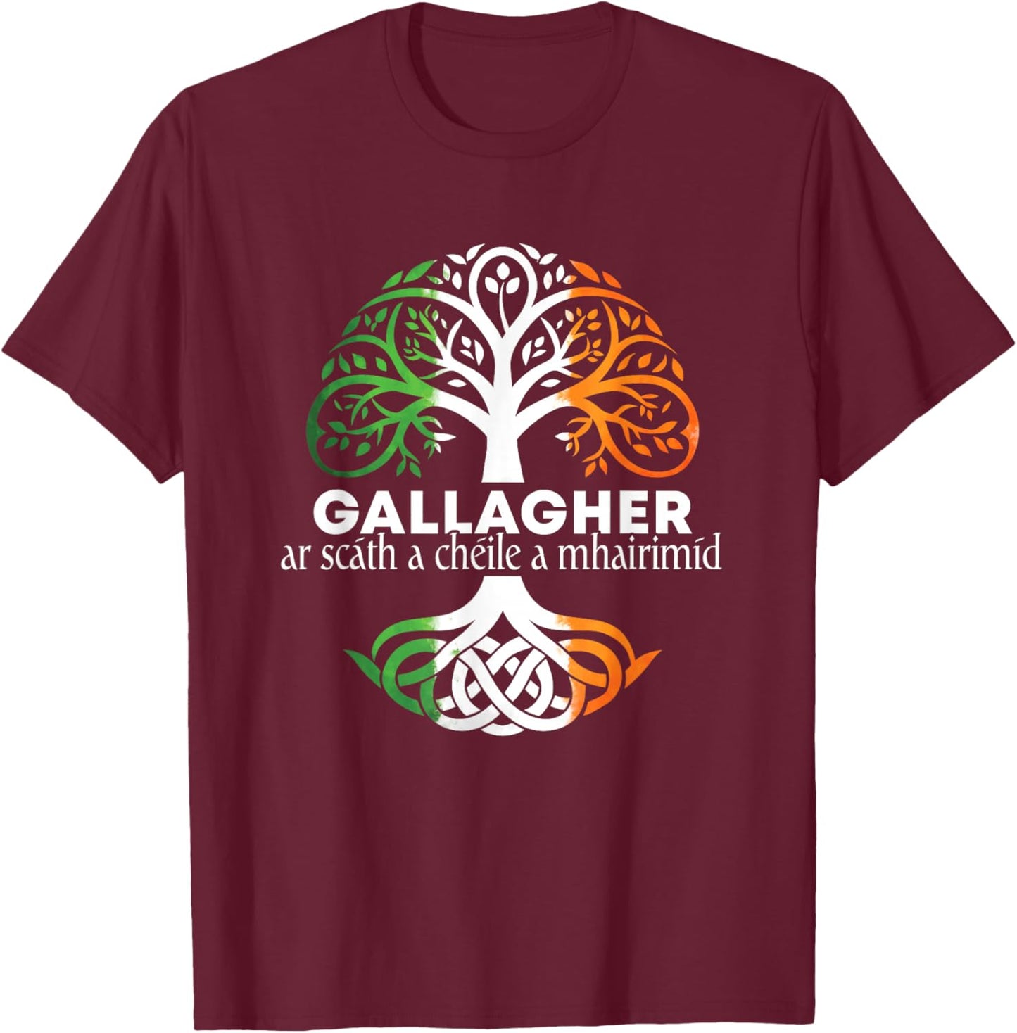 Gallagher Irish Family Name Celtic Irish Roots T-Shirt - T-Shirt | Maroon