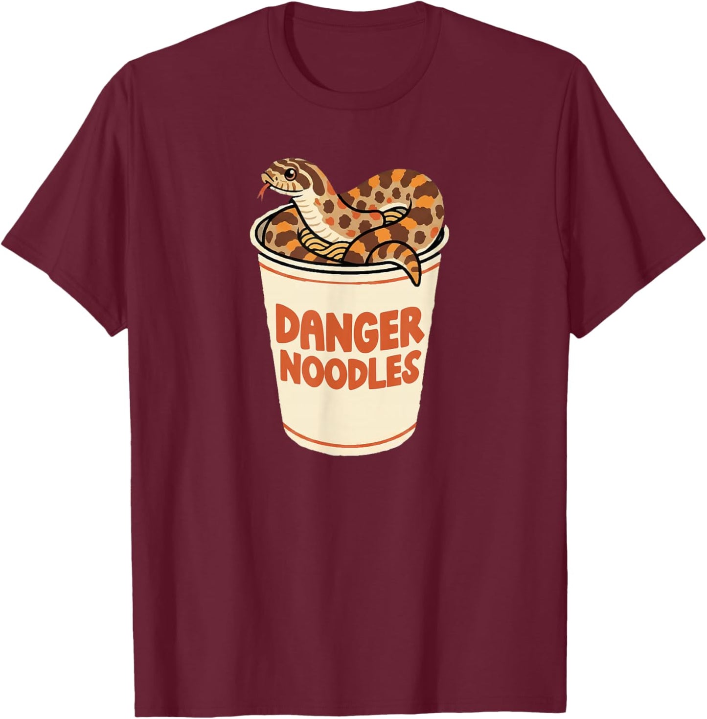 Danger Noodles Hognose Snake Owner Hognose Snake Lover T-Shirt - T-Shirt | Maroon