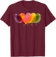 Bird Print Art Deco 60s Style Minimal Hippy Retro Cool T-Shirt - T-Shirt | Maroon