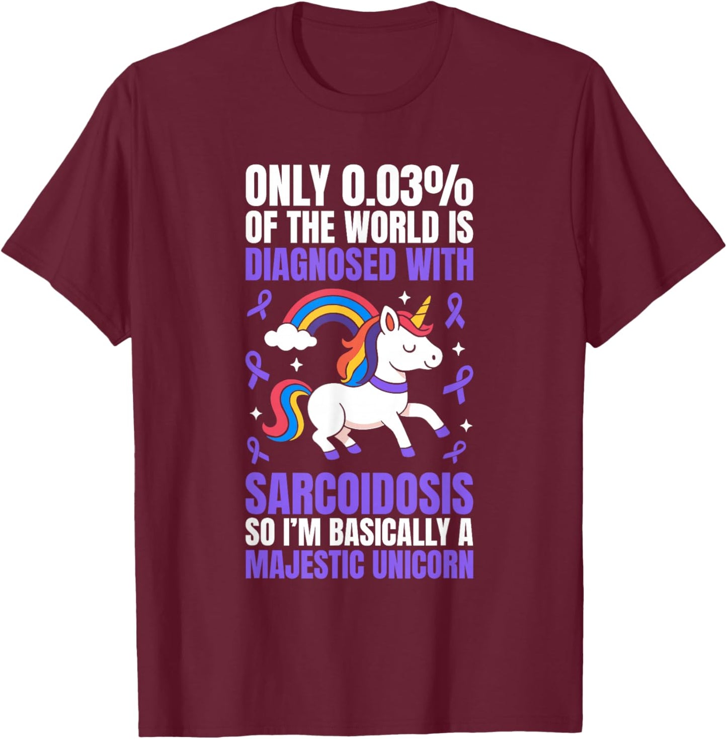 Sarcoidosis Awareness SARC Warrior T-Shirt - T-Shirt | Maroon