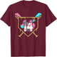 14th Birthday Baseball Bat Ice-Cream Drip 14yrs Old Boys T-Shirt - T-Shirt | Maroon
