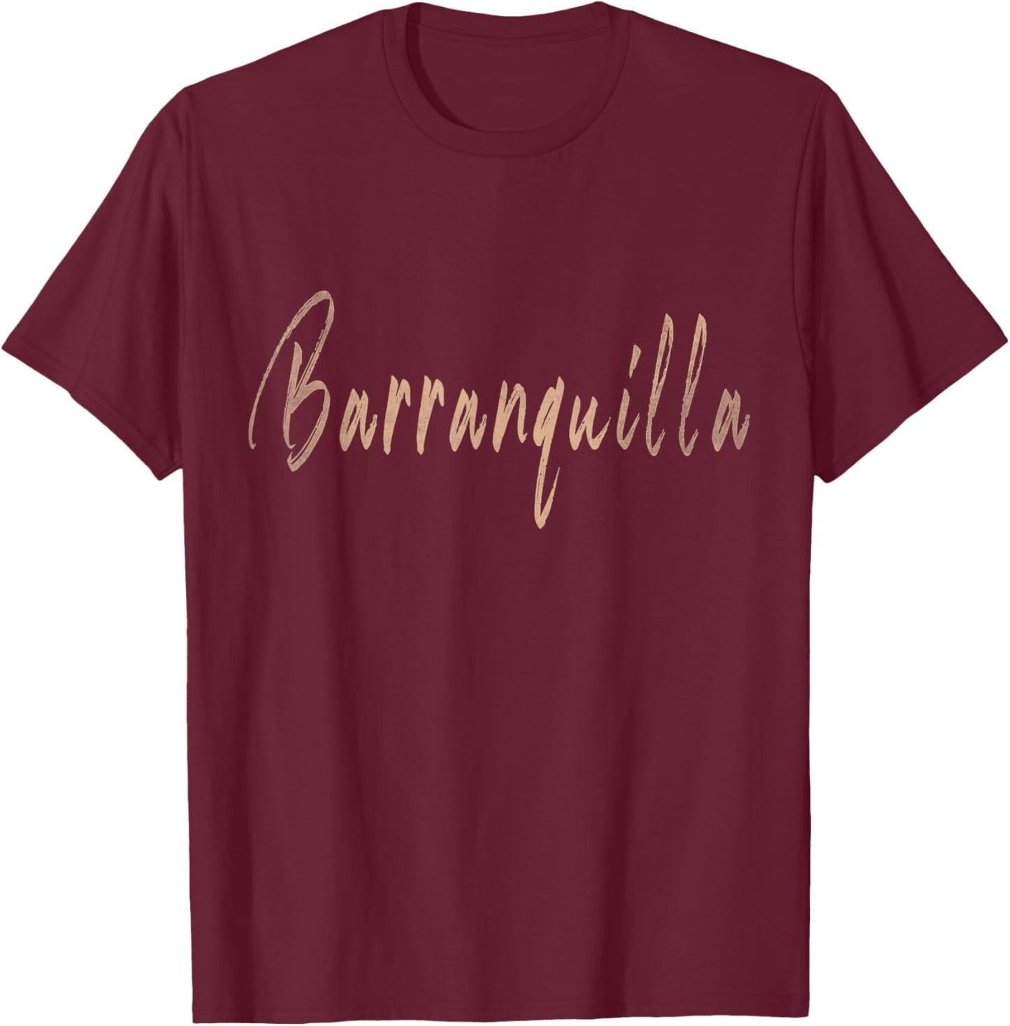 Barranquilla Colombia Vintage Elegant Design T-Shirt - T-Shirt | Maroon