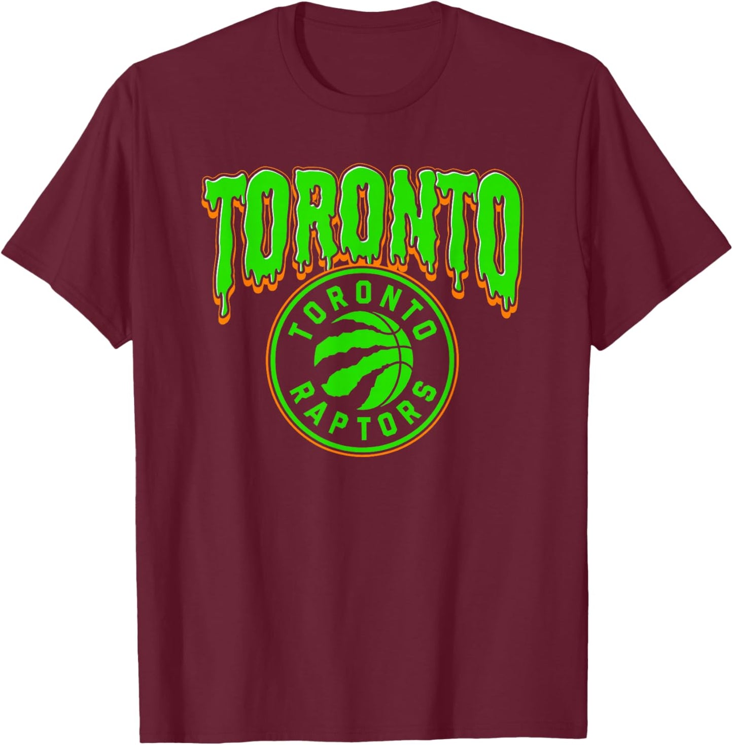 NBA Toronto Raptors Halloween Scary Logo T-Shirt - T-Shirt | Maroon