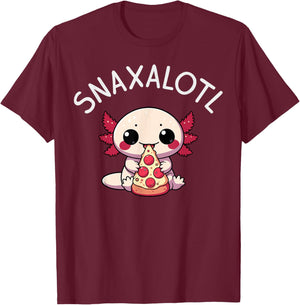 Axolotl, Kawaii T-Shirt - T-Shirt | Maroon