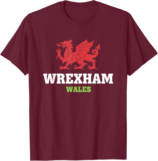 Wrexham Dragon Kids Welsh Pride T-Shirt - T-Shirt | Maroon