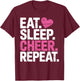 Cool Cheerleading Art Women Kids Coach Cheerleader T-Shirt - T-Shirt | Maroon