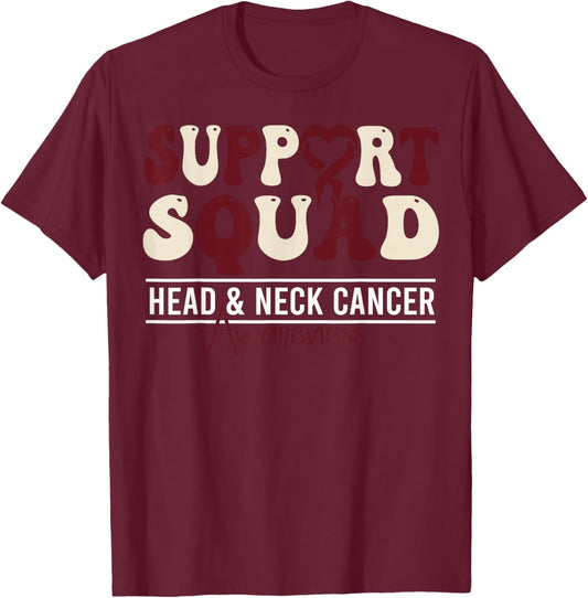 Head and Neck Cancer Awareness Cancer Head and Neck Women T-Shirt - T-Shirt | Maroon