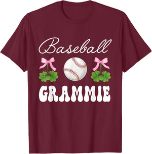 Funny Baseball Grammie Shamrock St Patrick's Day T-Shirt - T-Shirt | Maroon