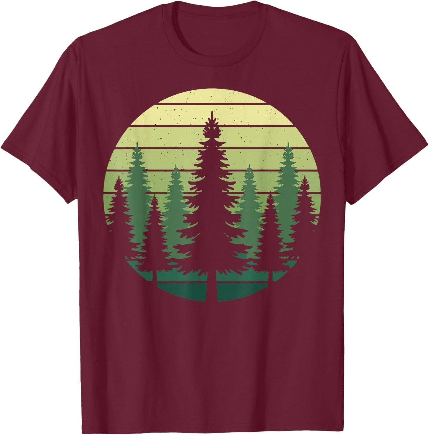 Forest Retro Nature Wildlife Outdoor T-Shirt - T-Shirt | Maroon