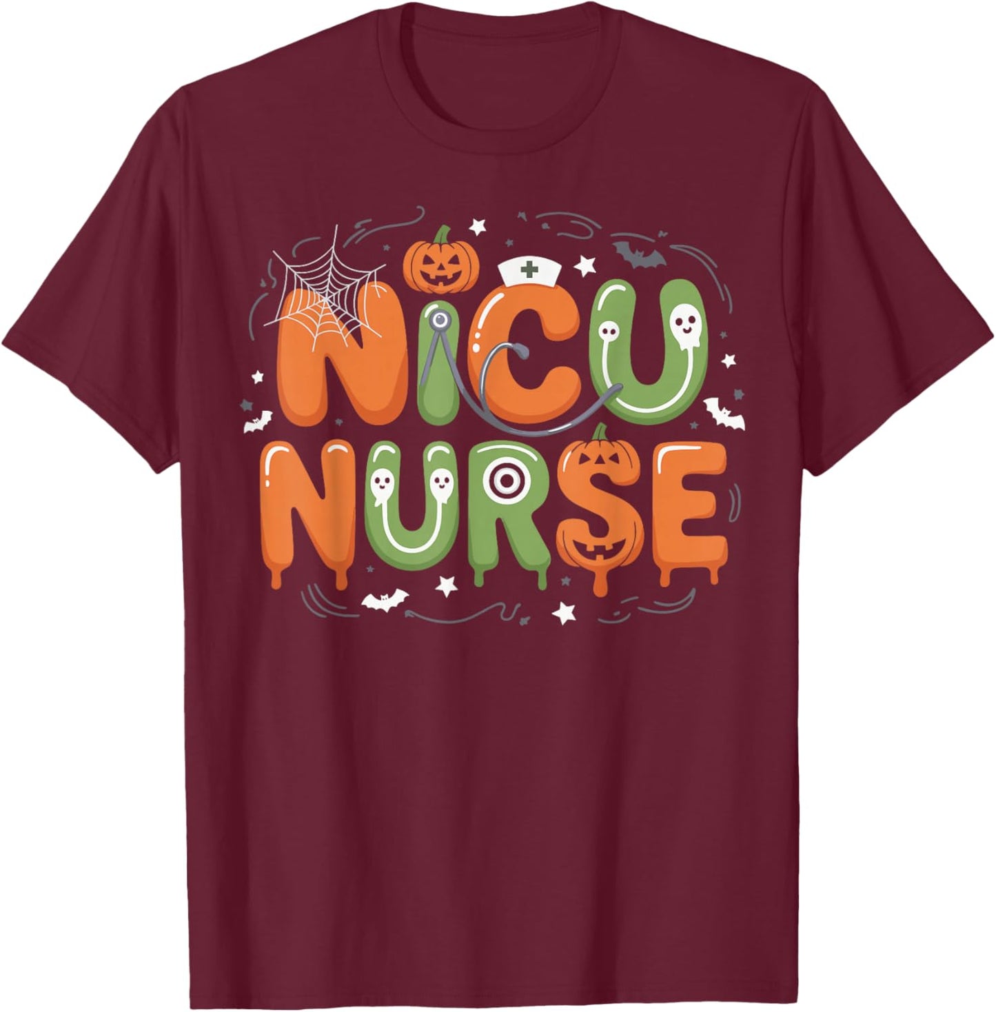 NICU Nurse Infant Care Halloween Costume T-Shirt - T-Shirt | Maroon