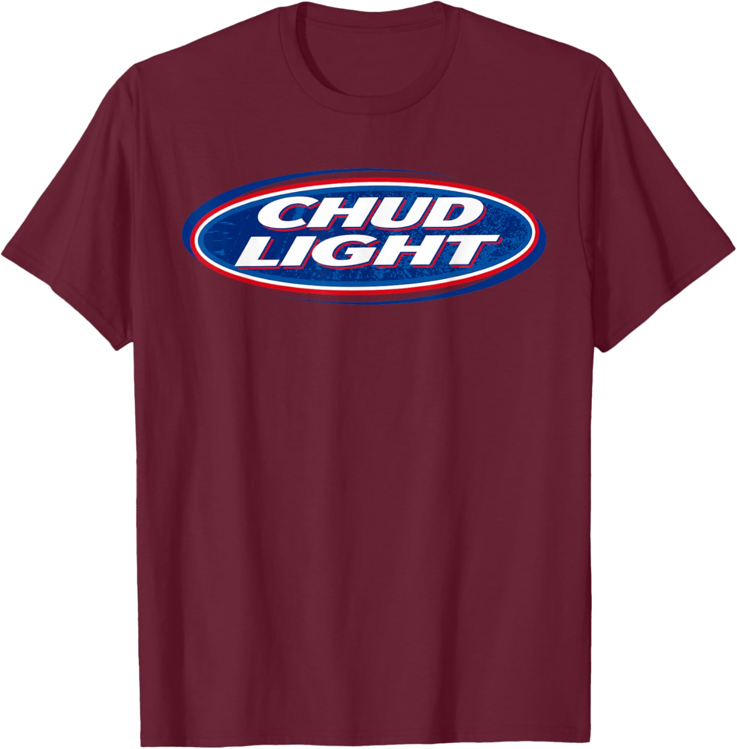 Chud Light Funny Parody Beer Style Humor Design T-Shirt - T-Shirt | Maroon