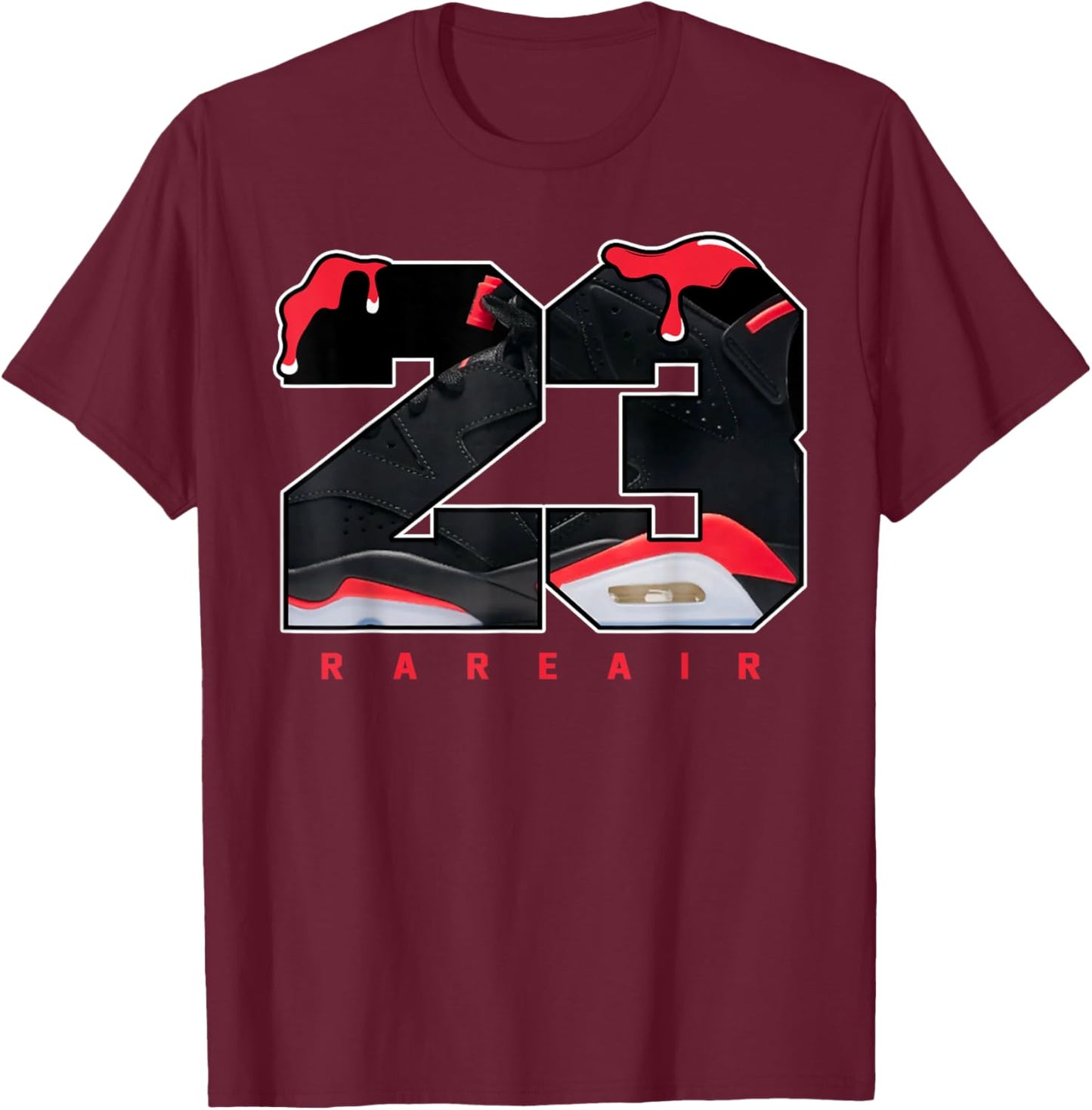 Street Black Infrared 6s Outfits Matching T-Shirt - T-Shirt | Maroon