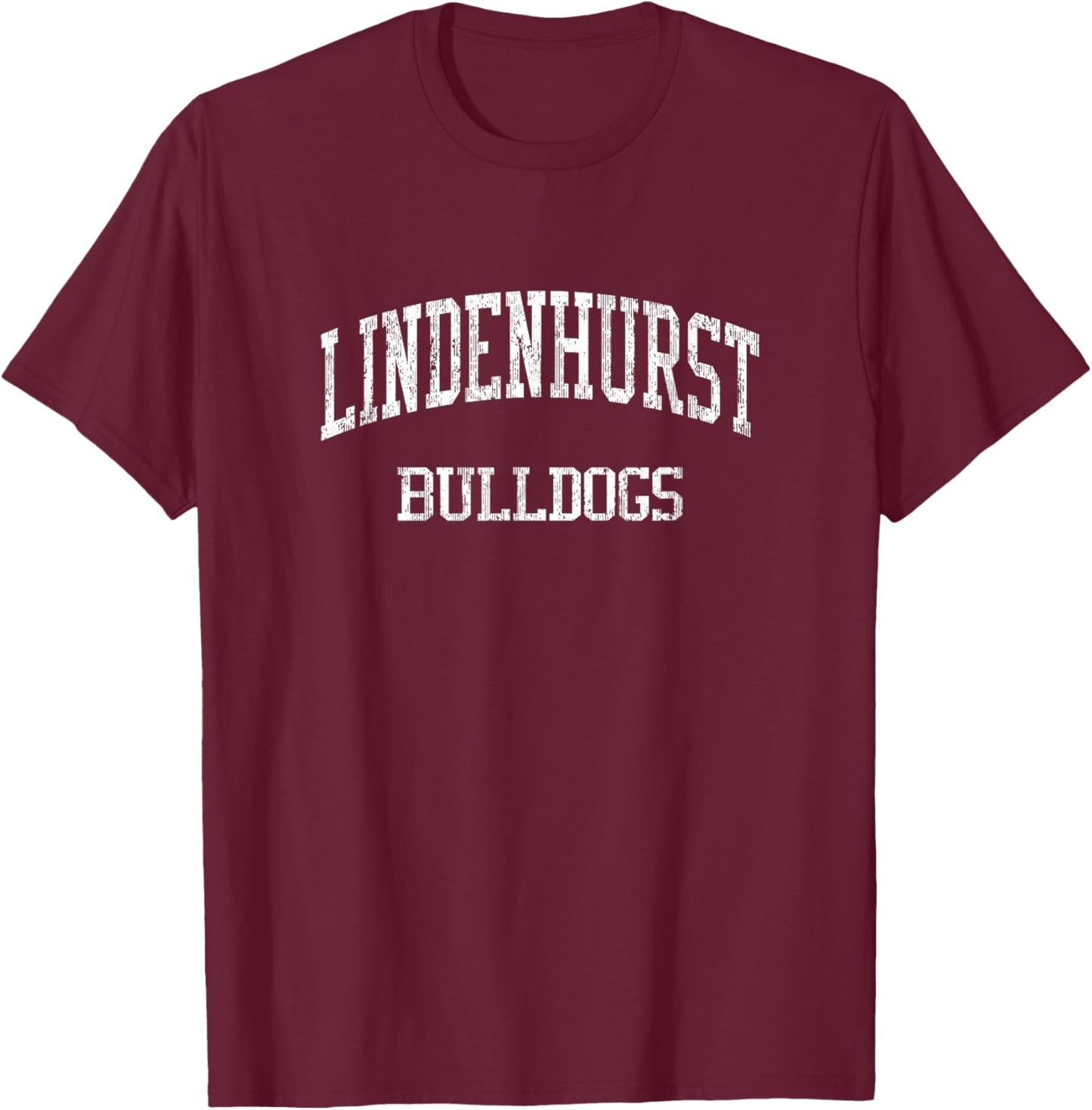 Lindenhurst High School HS Lindenhurst NY Vintage Sports T-Shirt - T-Shirt | Maroon