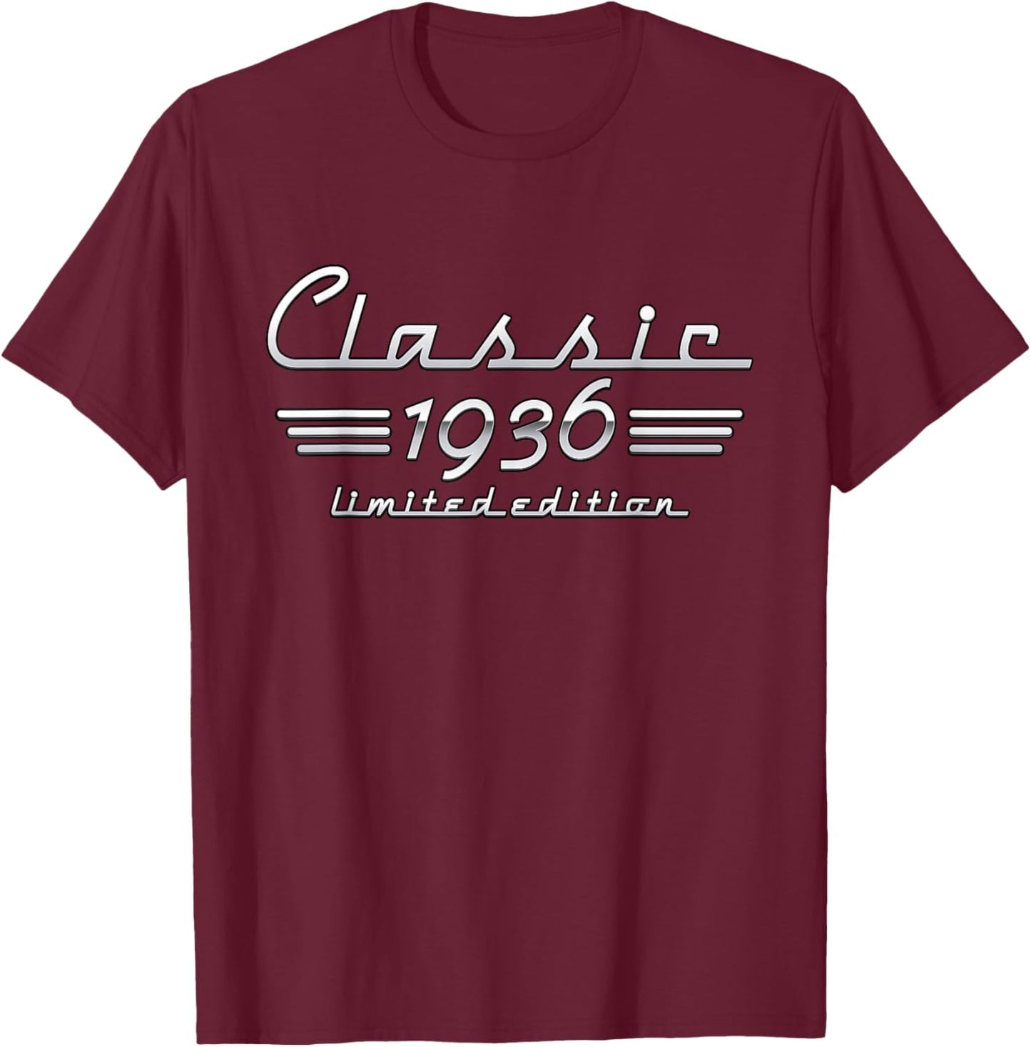 90 Year Old Gift Classic 1936 Limited Edition 90th Birthday T-Shirt - T-Shirt | Maroon