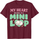 Rabbit Owner Bunny Mom Mini Lop Lover Cute Bunny Pride T-Shirt - T-Shirt | Maroon