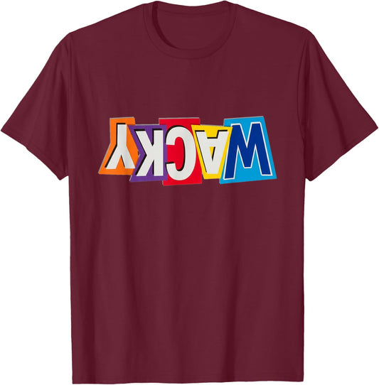 Wacky Mismatched Day Clothes T-Shirt - T-Shirt | Maroon