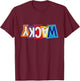 Wacky Mismatched Day Clothes T-Shirt - T-Shirt | Maroon