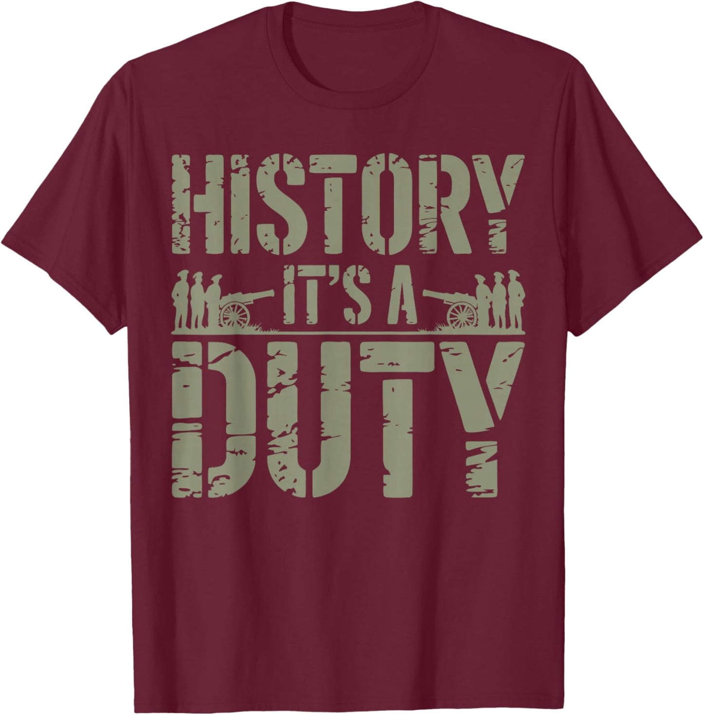 American History Civil War Reenactment T-Shirt - T-Shirt | Maroon