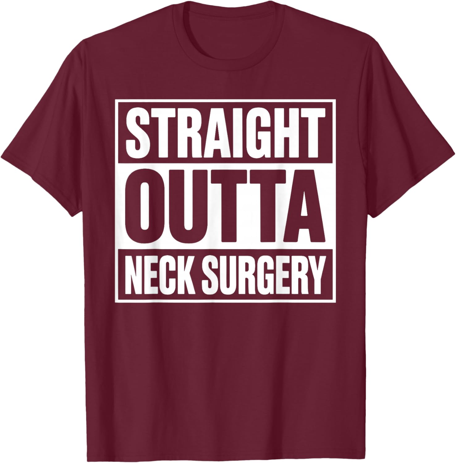 Funny Neck Surgery Art Women Kids Post Neck Surgery T-Shirt - T-Shirt | Maroon