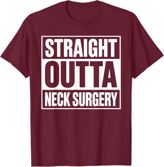 Funny Neck Surgery Art Women Kids Post Neck Surgery T-Shirt - T-Shirt | Maroon