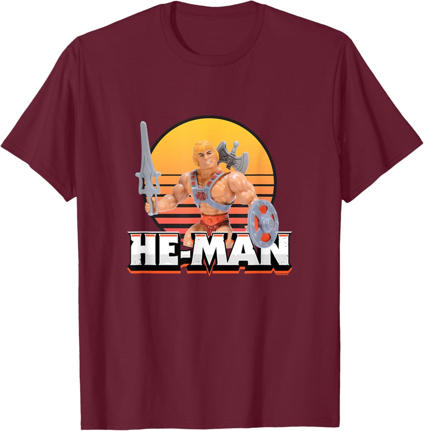 Masters of The Universe Classic He-Man T-Shirt - T-Shirt | Maroon