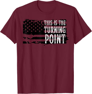 Men Vintage This is The Turning Point USA Flag T-Shirt - T-Shirt | Maroon