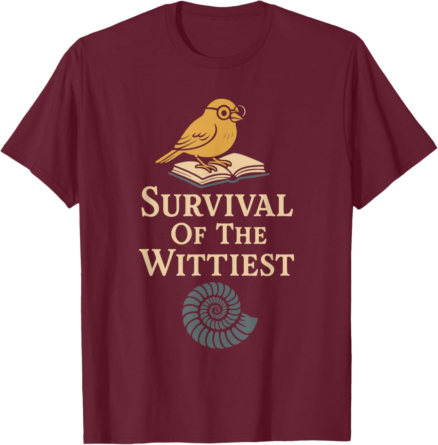Charles Darwin Gift Natural Selection Science Quote T-Shirt - T-Shirt | Maroon
