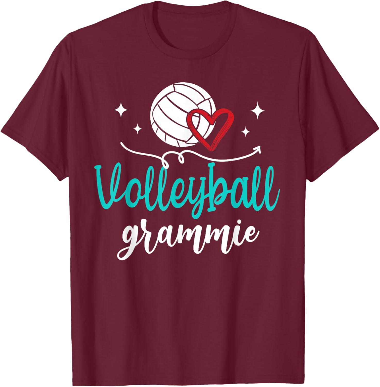 Volleyball Grammie Funny Volleyball Player Grammie T-Shirt - T-Shirt | Maroon