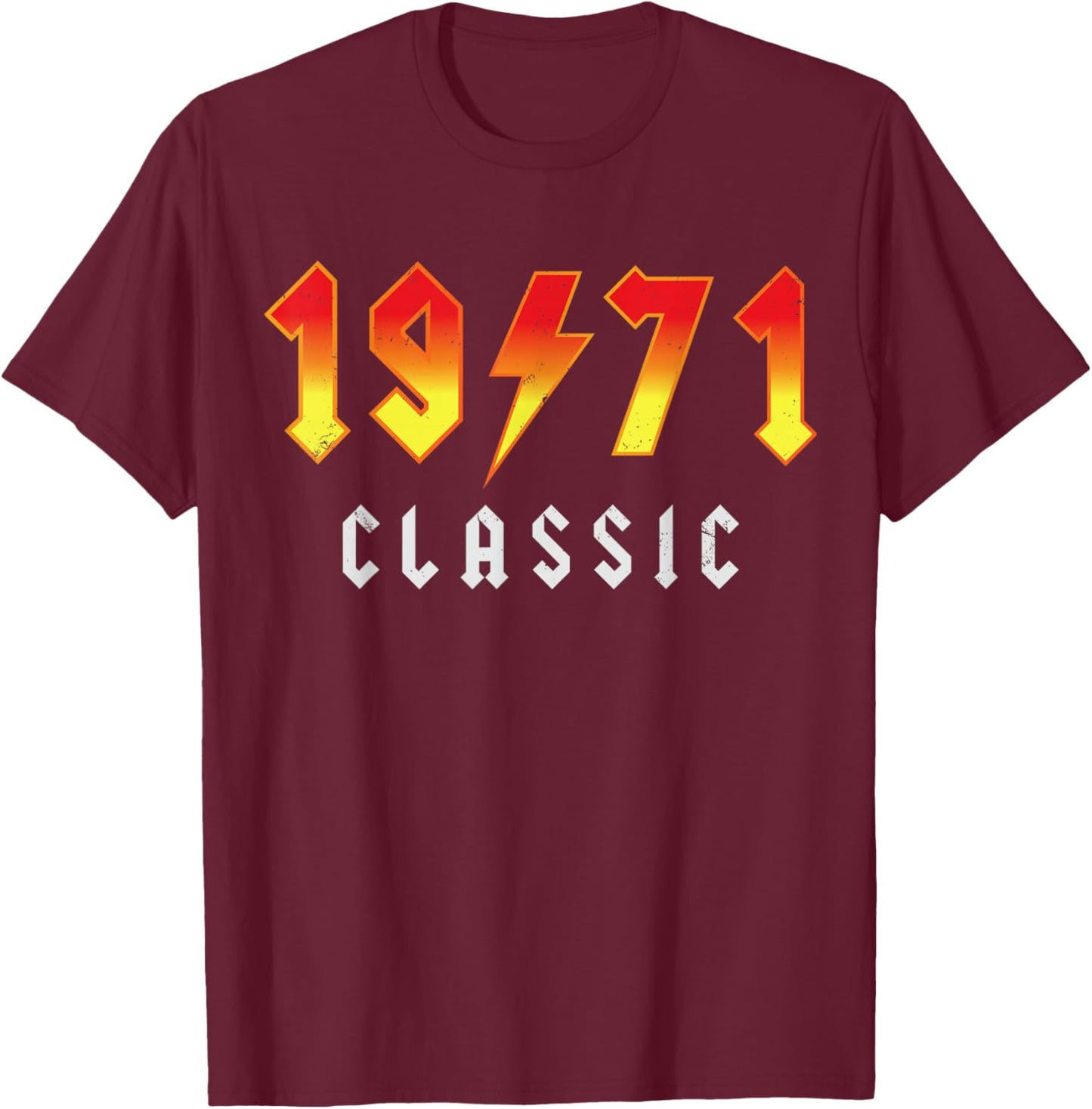 Classic 55 Birthday Decorations Men 55yr 1971 55th Birthday T-Shirt - T-Shirt | Maroon