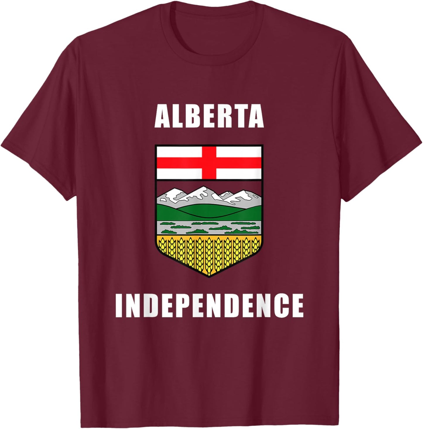 Alberta Independence – Coat of Arms Canada 2026 (Blue) T-Shirt - T-Shirt | Maroon