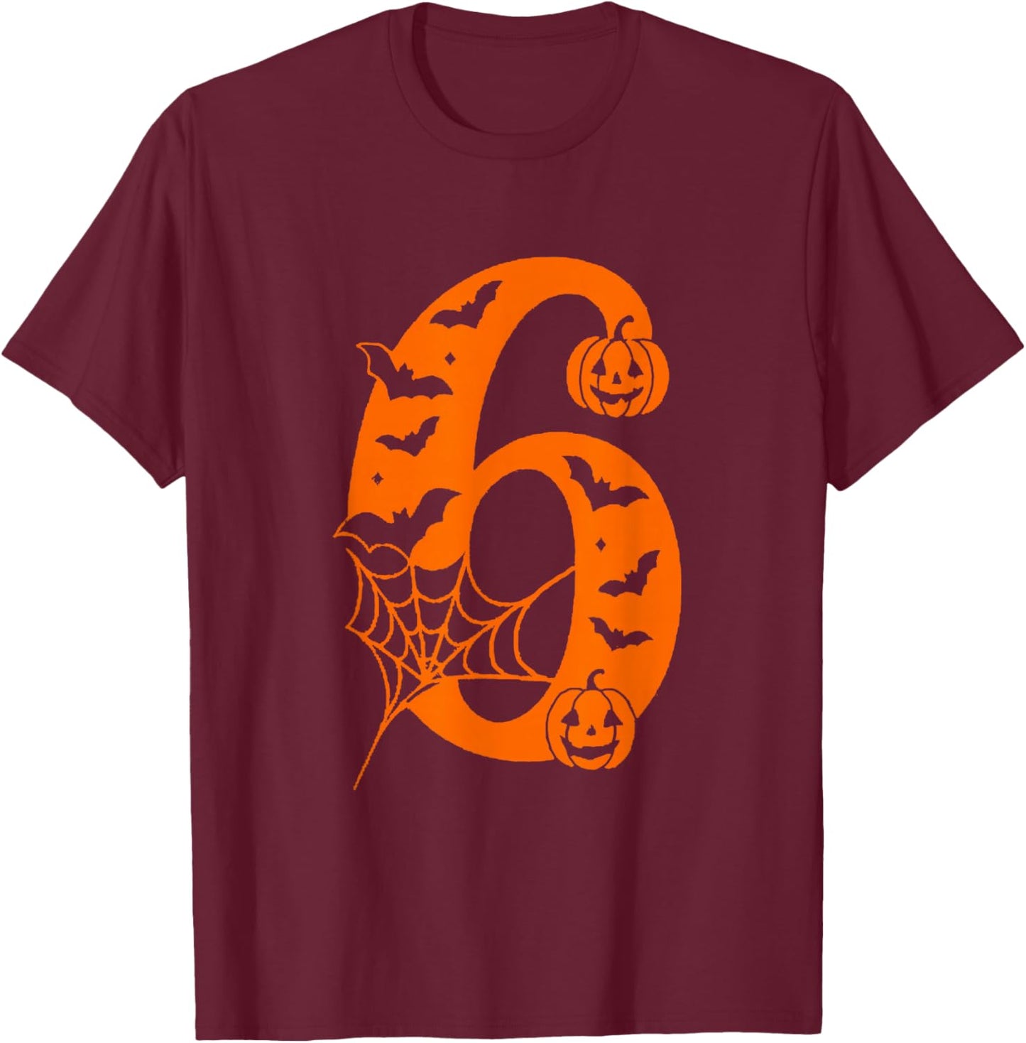 Number 6 Funny Meme Saying 6 7 Six Seven Halloween Costume T-Shirt - T-Shirt | Maroon