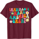 Groovy Immigrants Make America Great Retro Floral T-Shirt - T-Shirt | Maroon