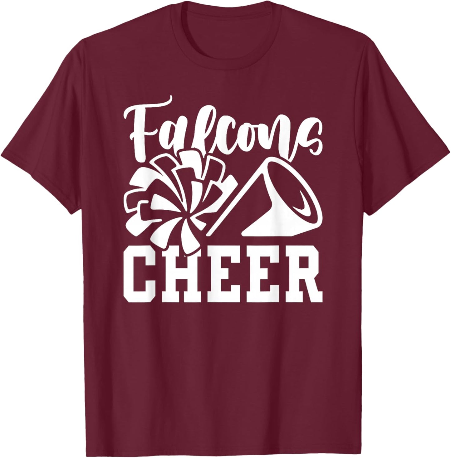 Cheer Falcons Back to School Spirit T-Shirt - T-Shirt | Maroon